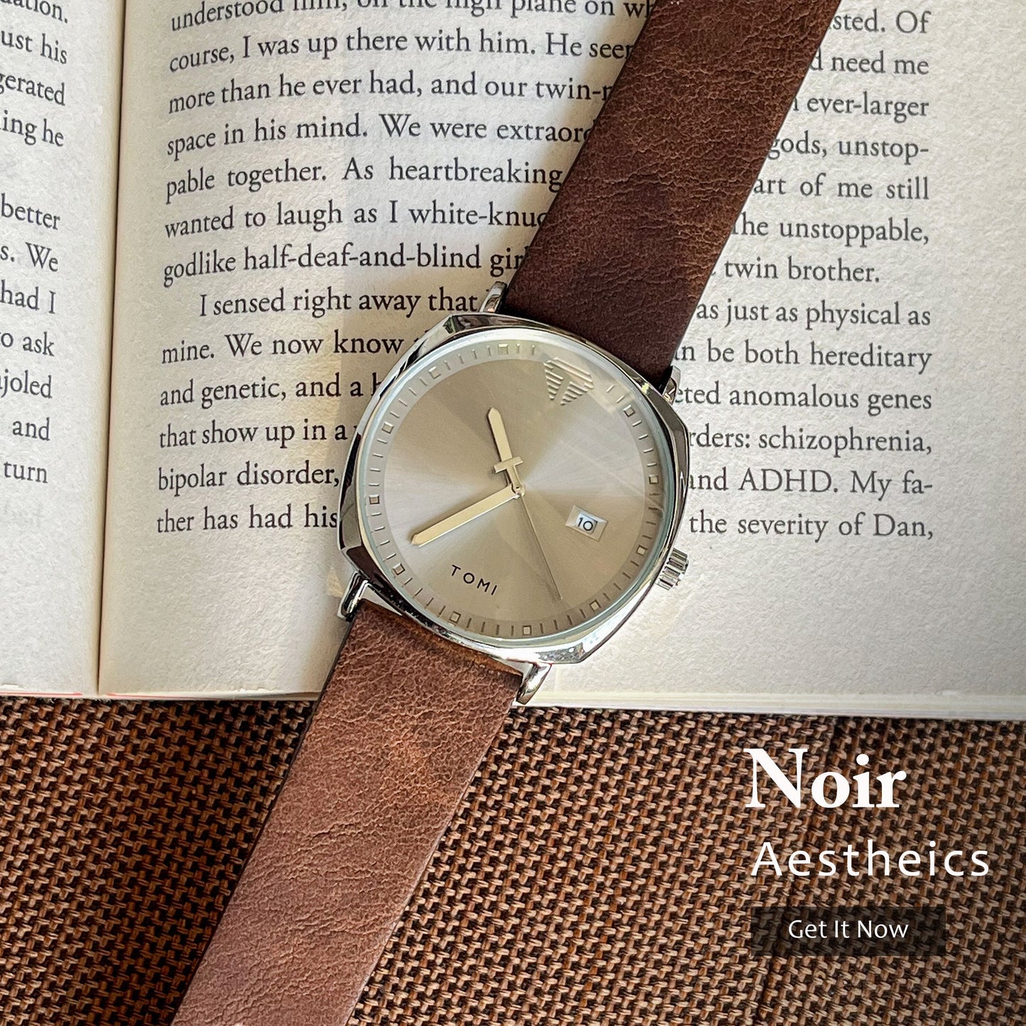 Luxury TOMl Classy AIpine Square Branded Watch Original